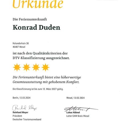 Ferienwohnung Konrad Duden Wesel  Zewnętrze zdjęcie